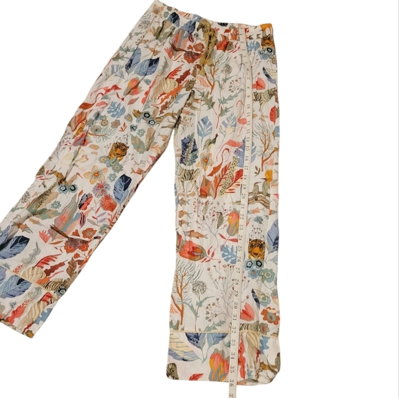 Anthropologie x Michele Morin Set ANIMALIA Zoo Wildlife Print Women's Small Pj's - Picture 12 of 15